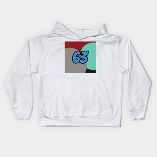 George Russell Coloured Circles - Driver Number Kids Hoodie